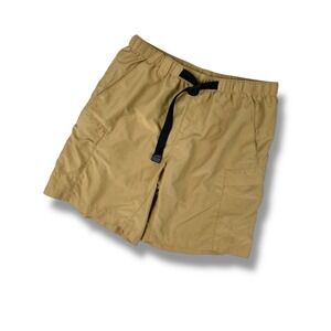 THE NORTH FACE Mens Belted Cargo Shorts Large Tan Khaki Lined Lightweight Hiking